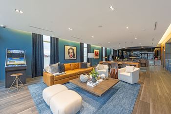 Resident social lounge with pool table and games